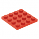LEGO lapos elem 4x4, piros (3031)